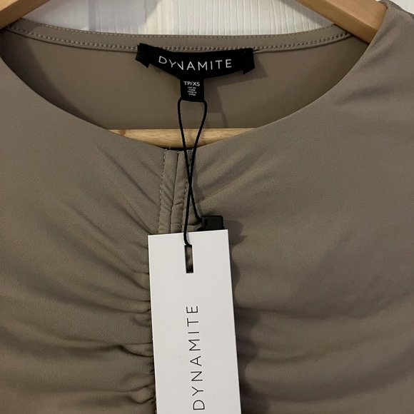 Dynamite Long Sleeve Shirred Top - Picture 2 of 4